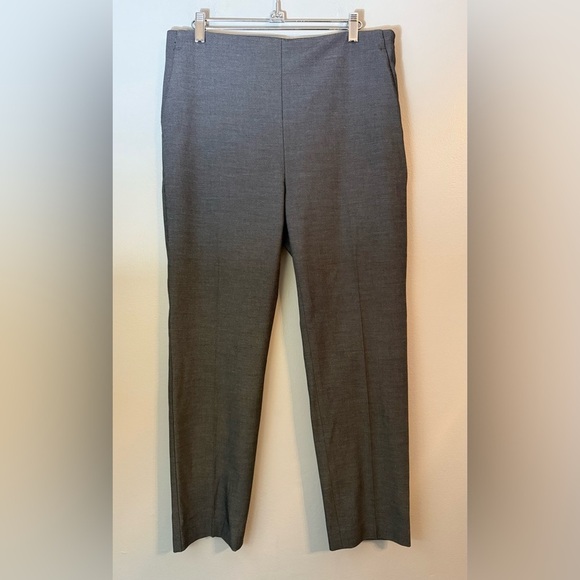 Ann Taylor The Side Zip Ankle Pant in Bi-Stretch Dark Gray Size 8 - Picture 4 of 13